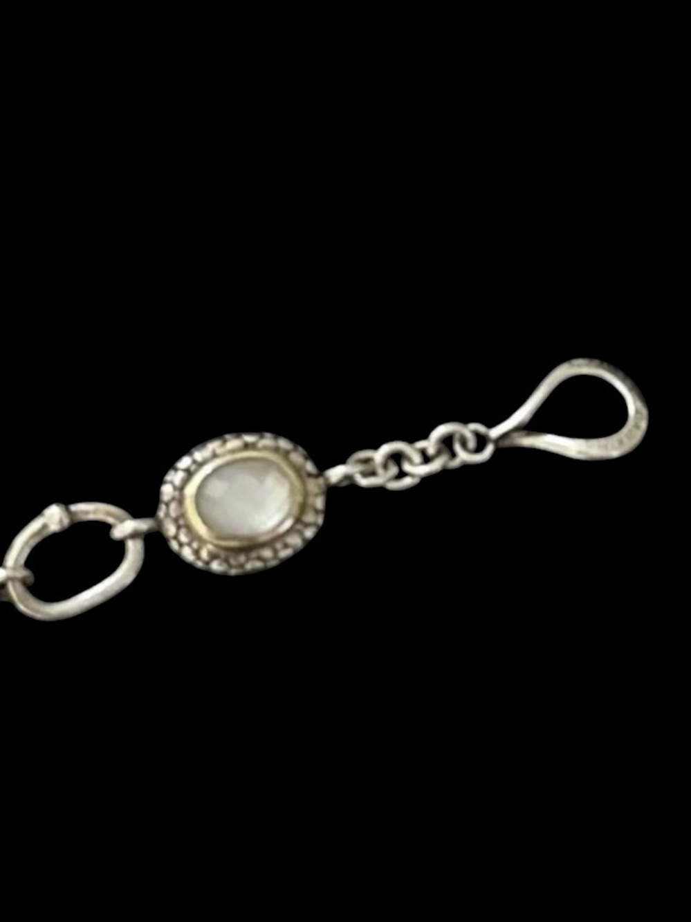 Michael Dawkins .925 Sterling Silver Mother of Pearl Doublet Link Bracelet - Picture 7 of 9